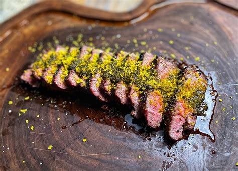 cured egg yolk on steak|Best Steak and Cured Egg Yoke Recipe .